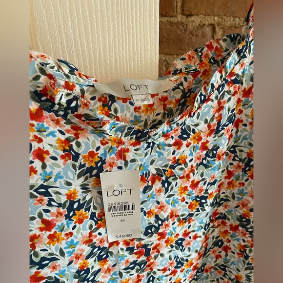Loft Floral Ruffle Cami - New with Tags - Picture 2 of 7